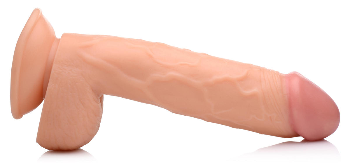 8.25 Inch Dildo with Balls - Light, PVC (view 6)