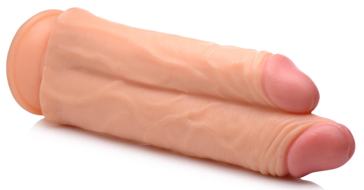 Double Stuffer 10 Inch Dildo - Light, PVC (view 5)