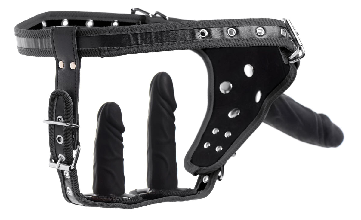 Double Penetration Strap On Harness – strap-on and harness, Silicone (view 5)