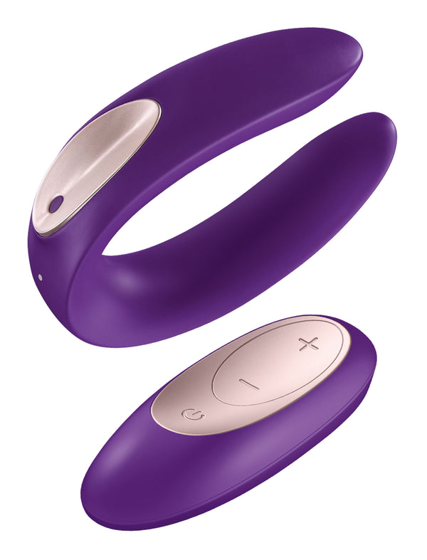 Satisfyer Double Plus Remote Partner Vibrator, Silicone