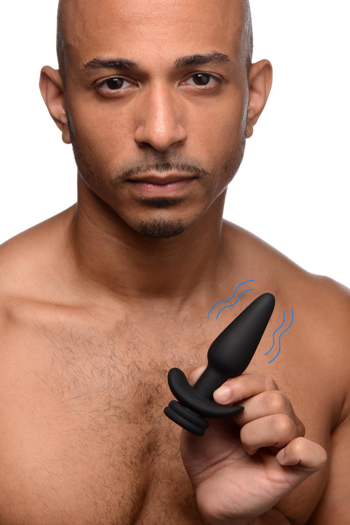 Interchangeable 10X Vibrating Silicone Anal Plug with Remote - Small – butt plug, Silicone (view 2)