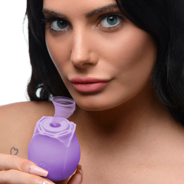 Bloomgasm Wild Rose 10X Suction Clit Stimulator - Purple – clitoral suction toy, Silicone