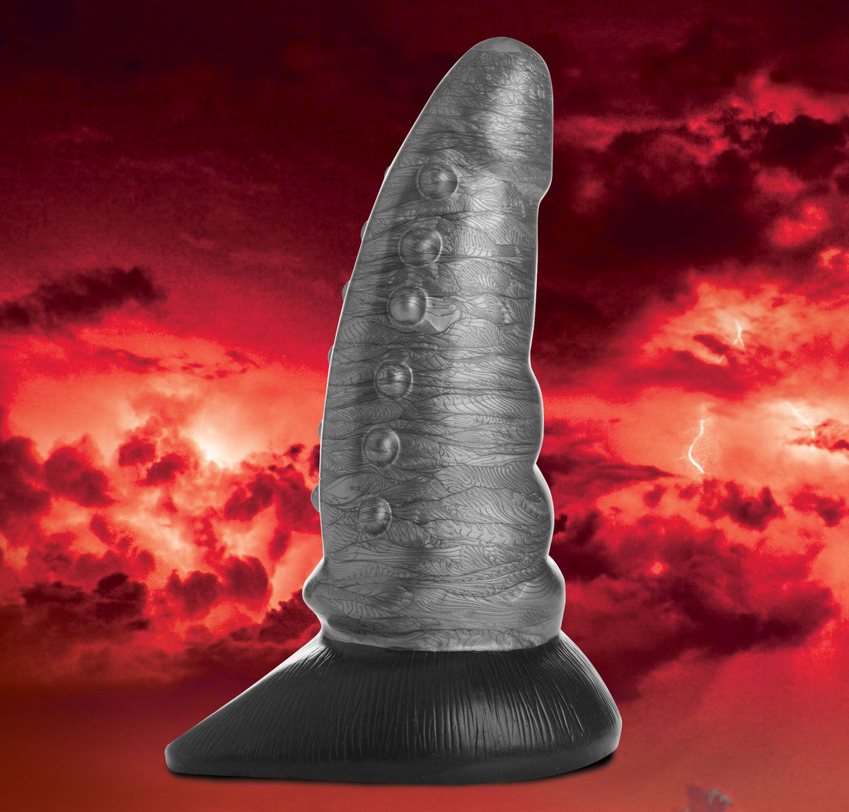 Beastly Tapered Bumpy Silicone Dildo, Silicone