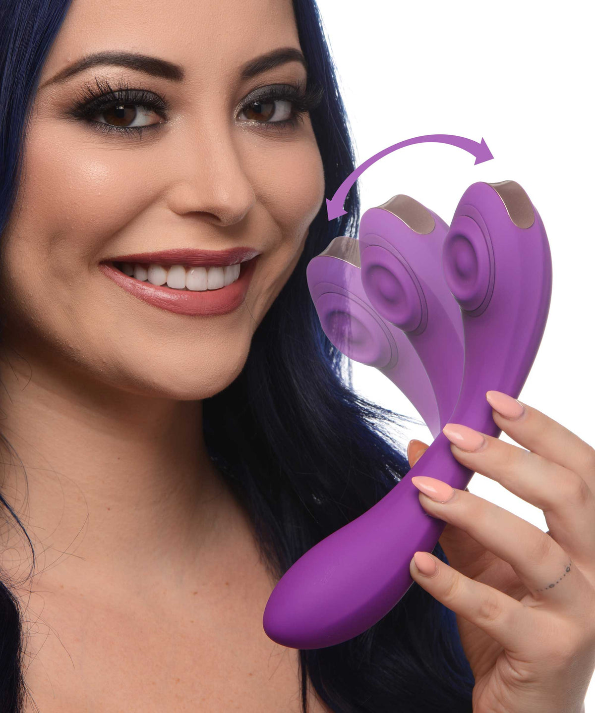 Pose Plus 10X Pulsing Bendable Silicone Vibrator, Silicone