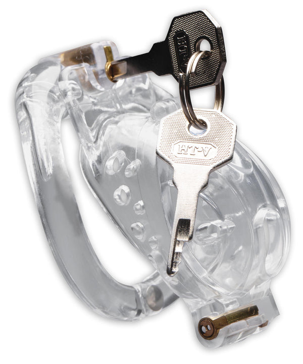 Lockdown Customizable Chastity Cage - Clear – cock ring, Metal