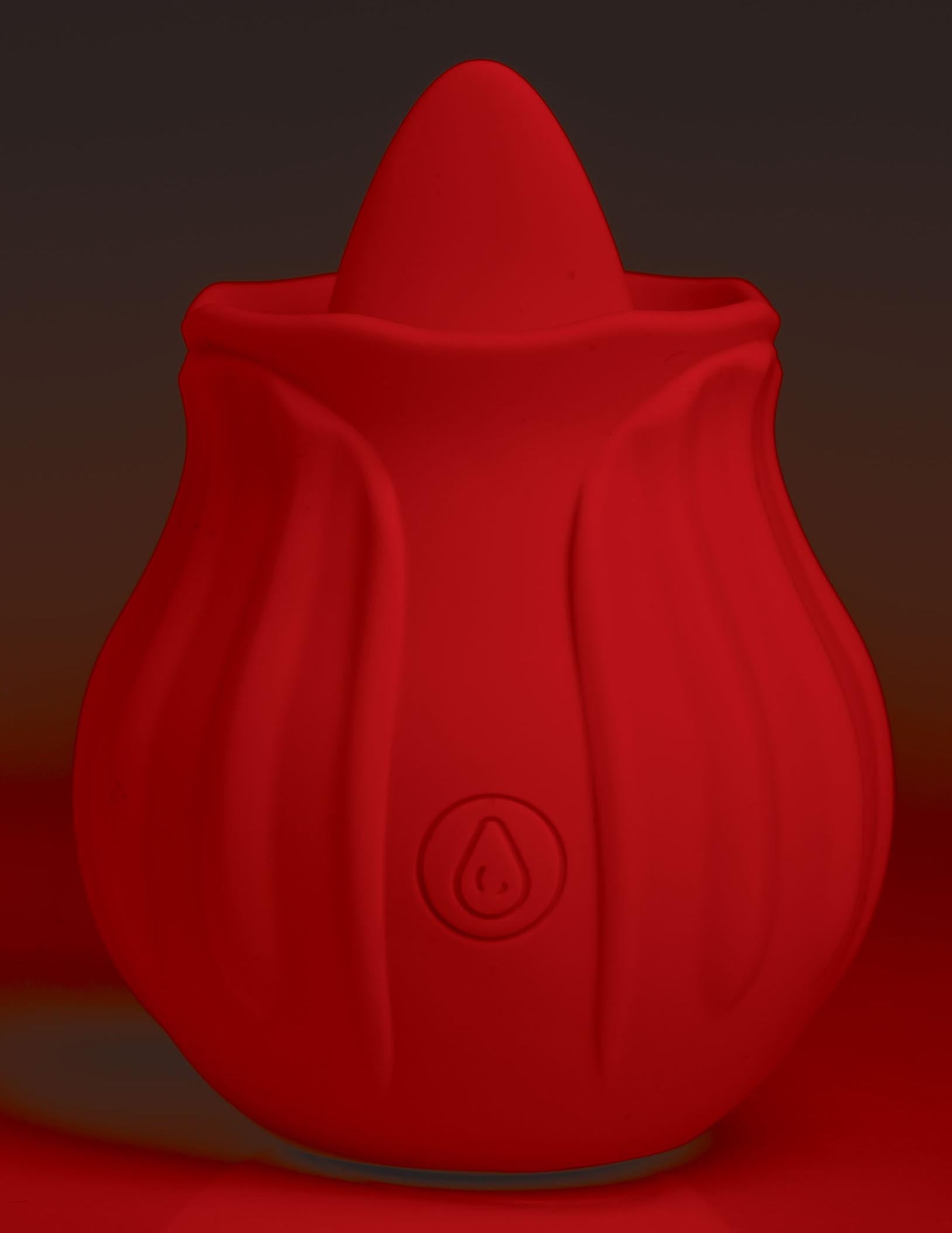 Bloomgasm Wild Violet 10X Silicone Clit Licking Stimulator - Red