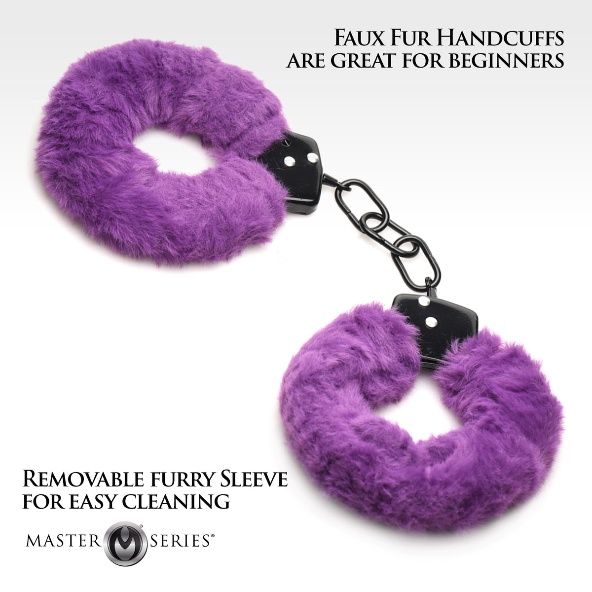 Cuffed in Fur Furry Handcuffs - Purple – restraints and cuffs, Metal (view 3)