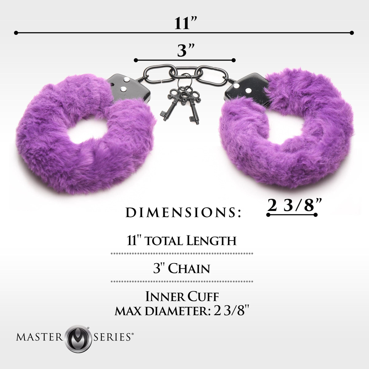 Cuffed in Fur Furry Handcuffs - Purple – restraints and cuffs, Metal (view 5)