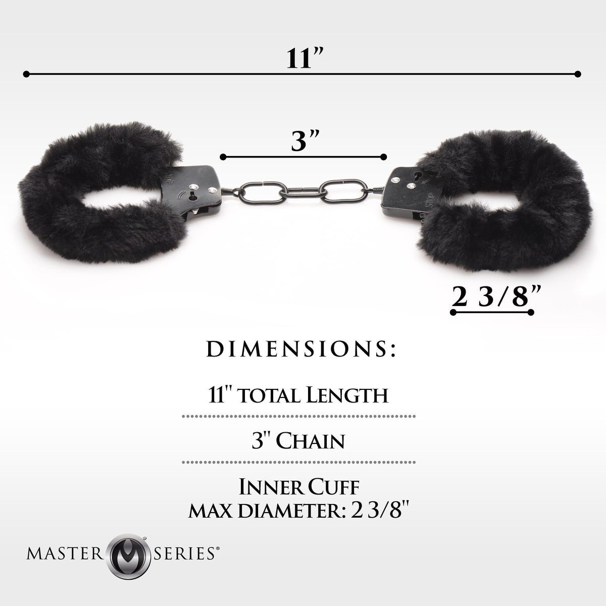 Cuffed In Fur Furry Handcuffs - Black – restraints and cuffs, Metal (view 5)