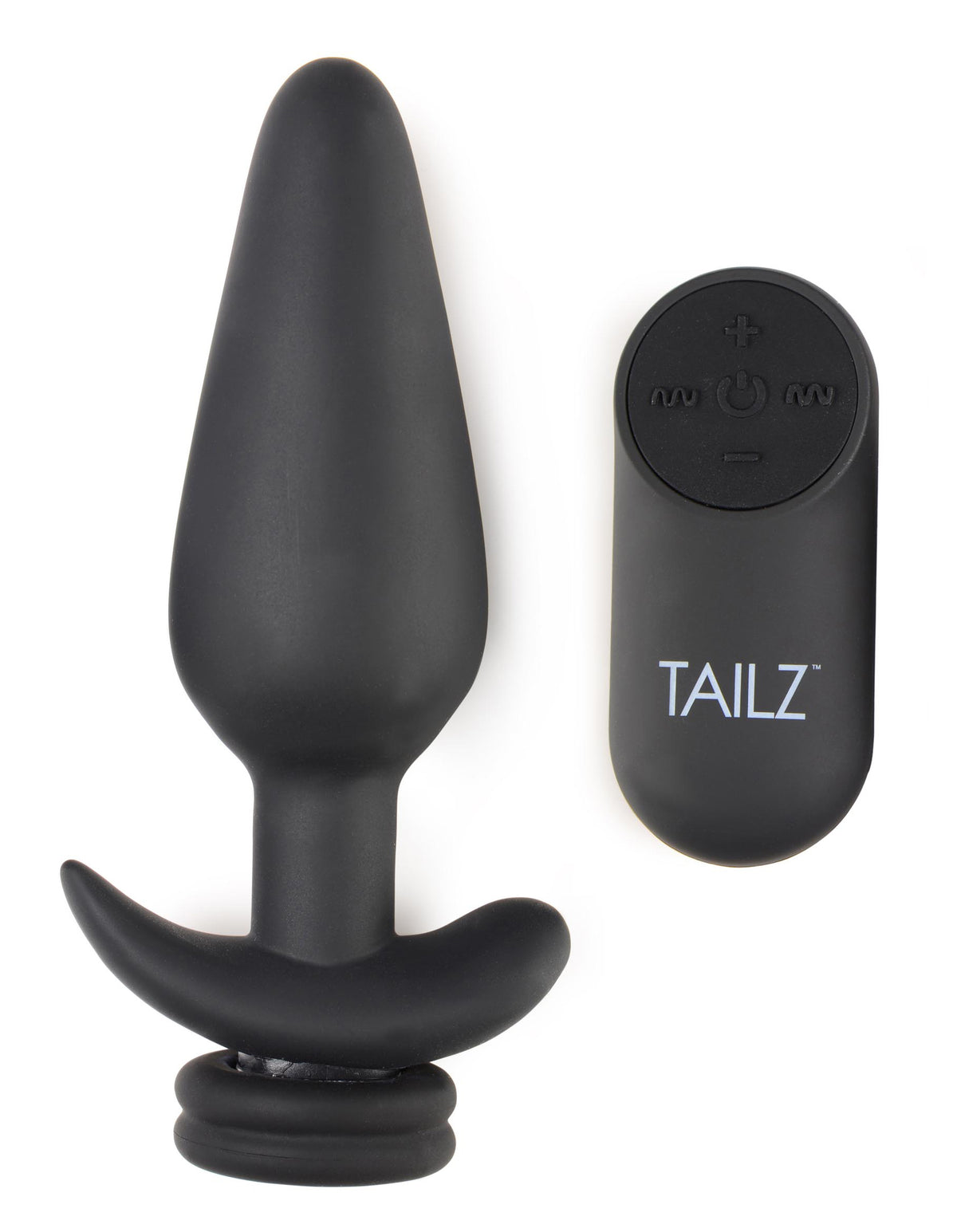 Interchangeable 10X Vibrating Silicone Anal Plug with Remote - Small – butt plug, Silicone (view 4)