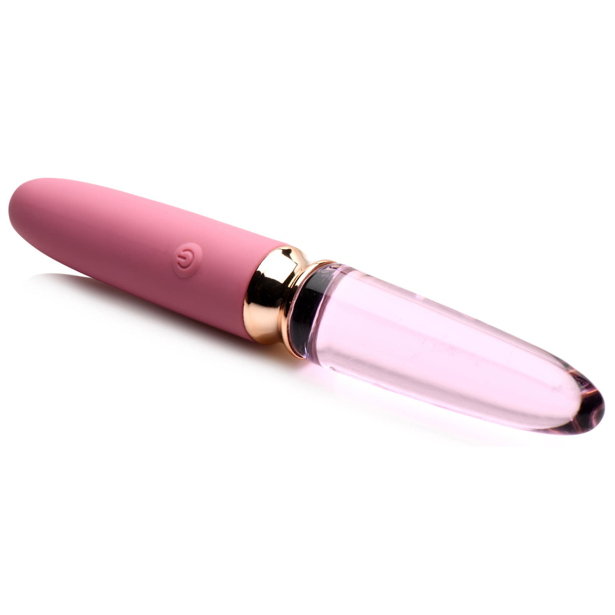 10X Rosé Dual Ended Smooth Silicone and Glass Vibrator, Silicone (view 5)