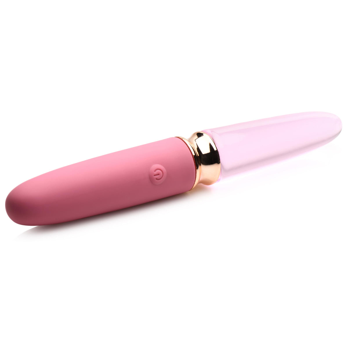 10X Rosé Dual Ended Smooth Silicone and Glass Vibrator, Silicone (view 6)