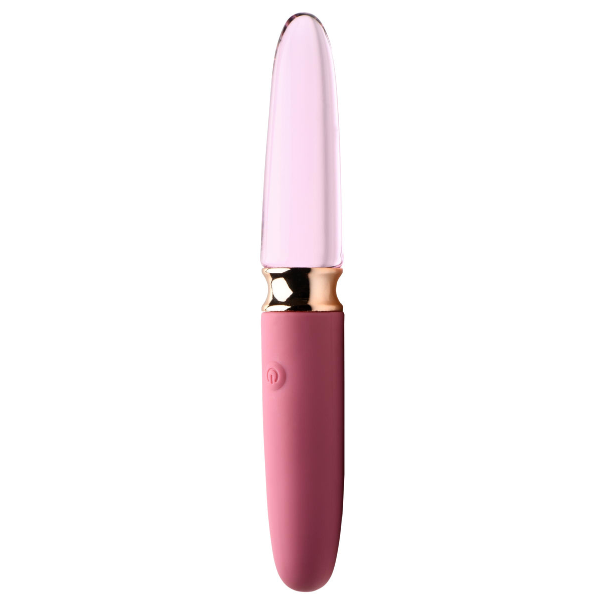 10X Rosé Dual Ended Smooth Silicone and Glass Vibrator, Silicone (view 4)