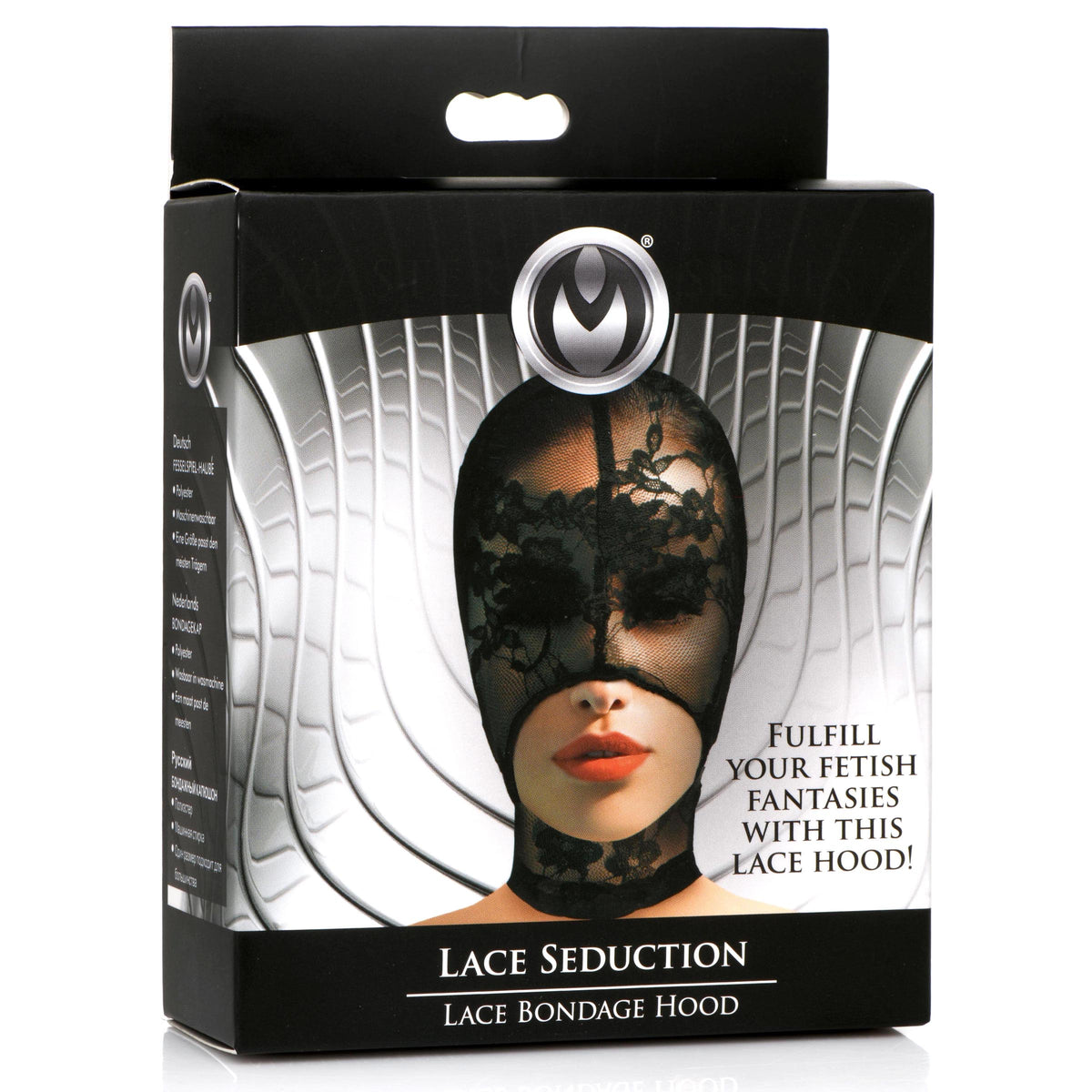 Lace Seduction Bondage Hood – hood and blindfold, Fabric (view 3)