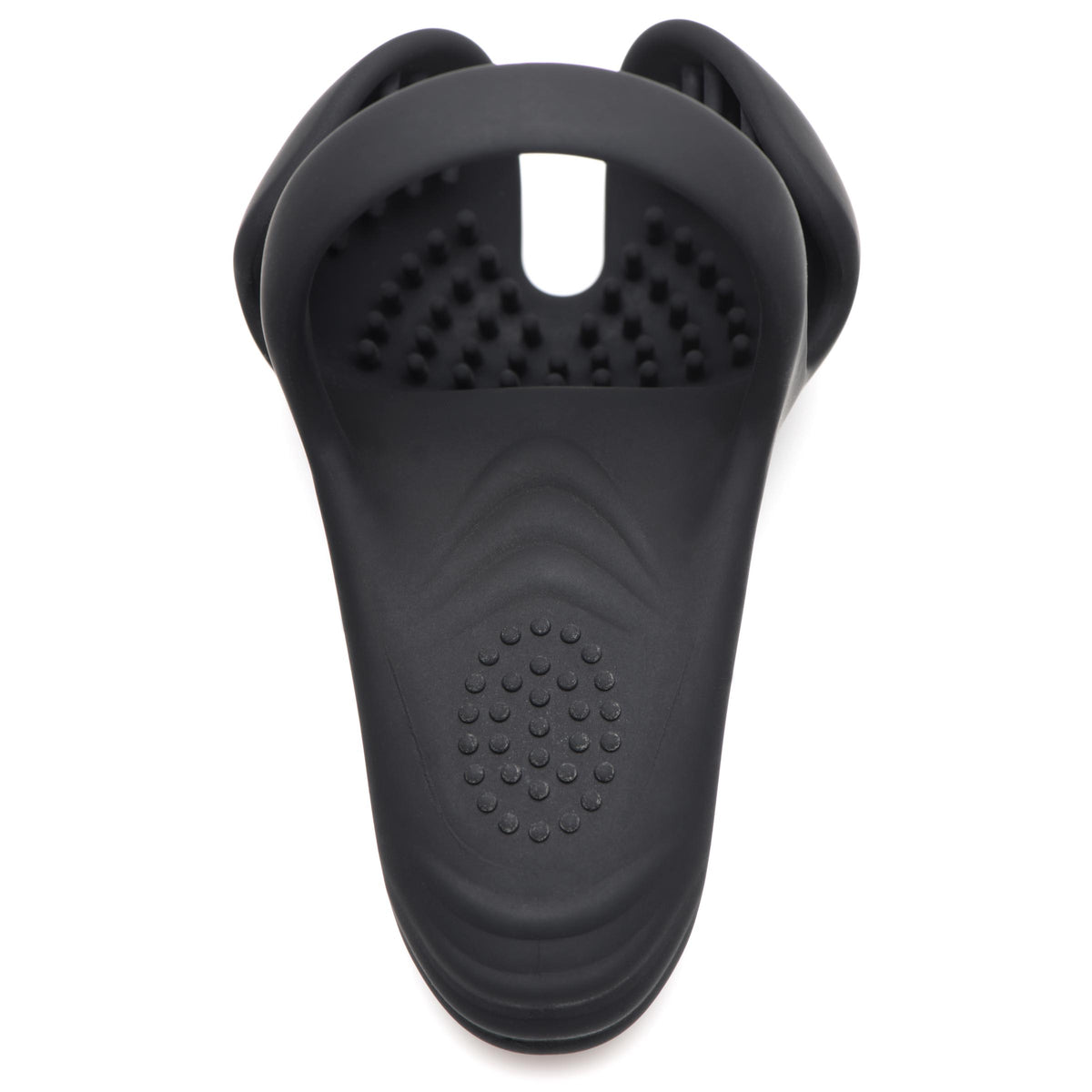 10X Vibrating Silicone Cock Ring with Taint Stim and Remote, Silicone (view 6)