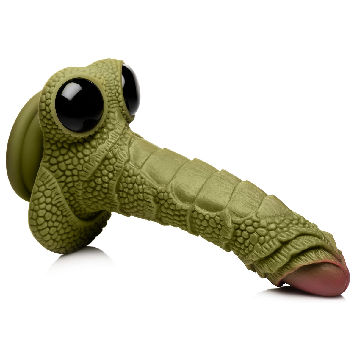 Swamp Monster Green Scaly Silicone Dildo, Silicone (view 5)