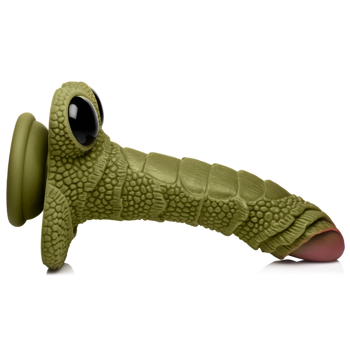 Swamp Monster Green Scaly Silicone Dildo, Silicone (view 6)
