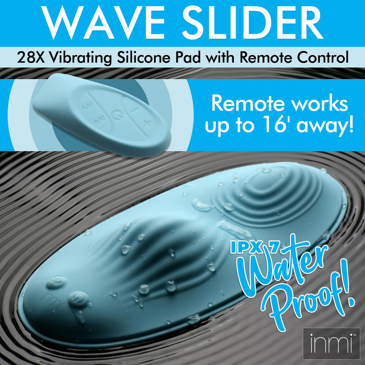 28X Wave Slider Vibrating Silicone Pad with Remote – vibrator, Silicone (view 4)