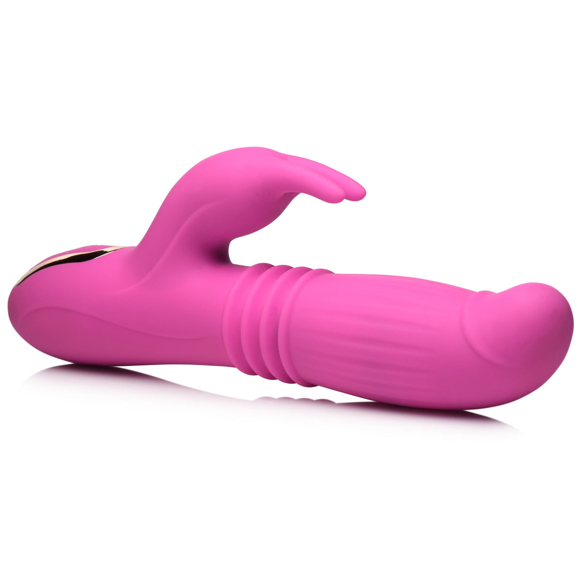 35X Lil Swell Thrusting and Swelling Silicone Rabbit Vibrator, Silicone (view 5)
