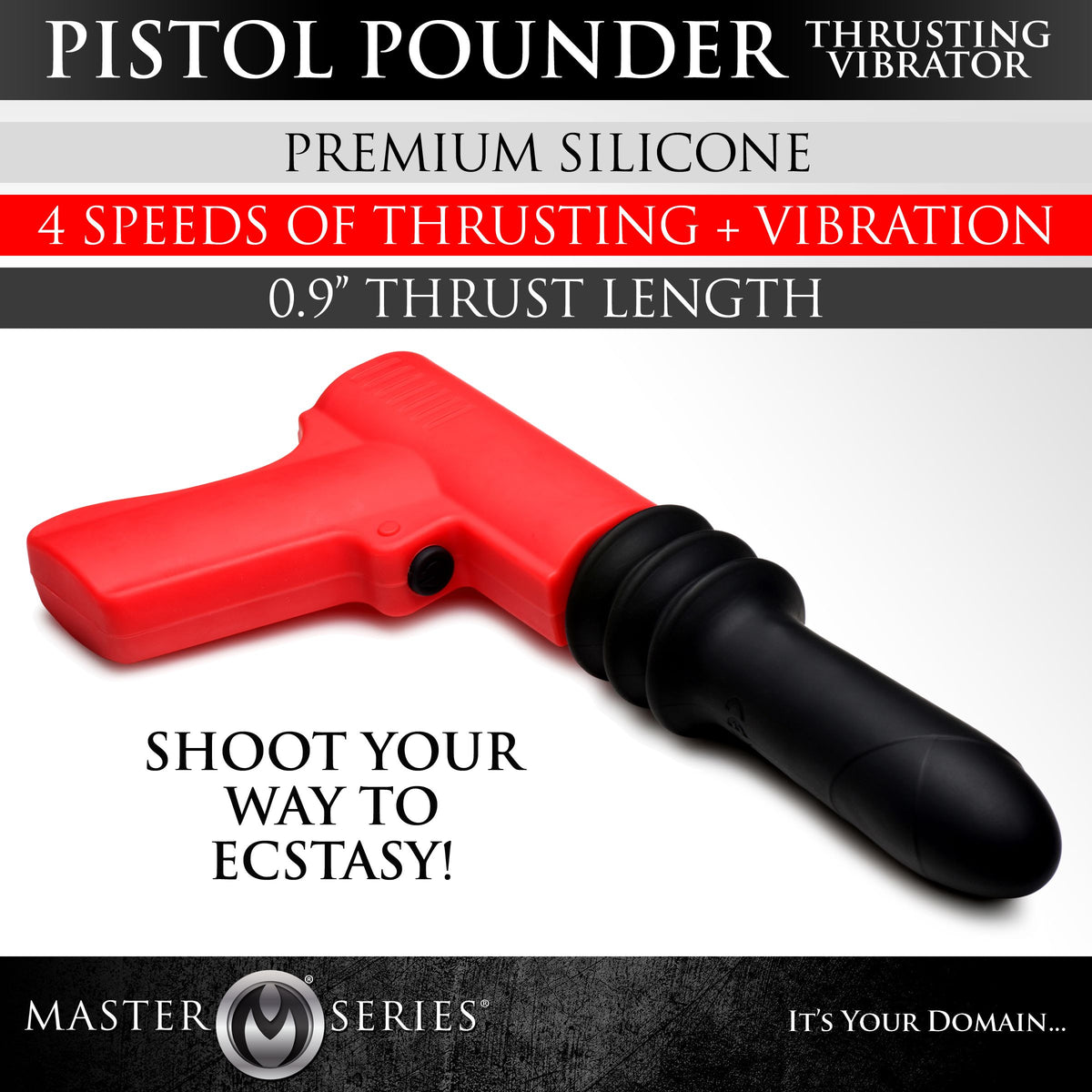 Pistola Pounder Thrusting Vibrator, Silicone (view 2)
