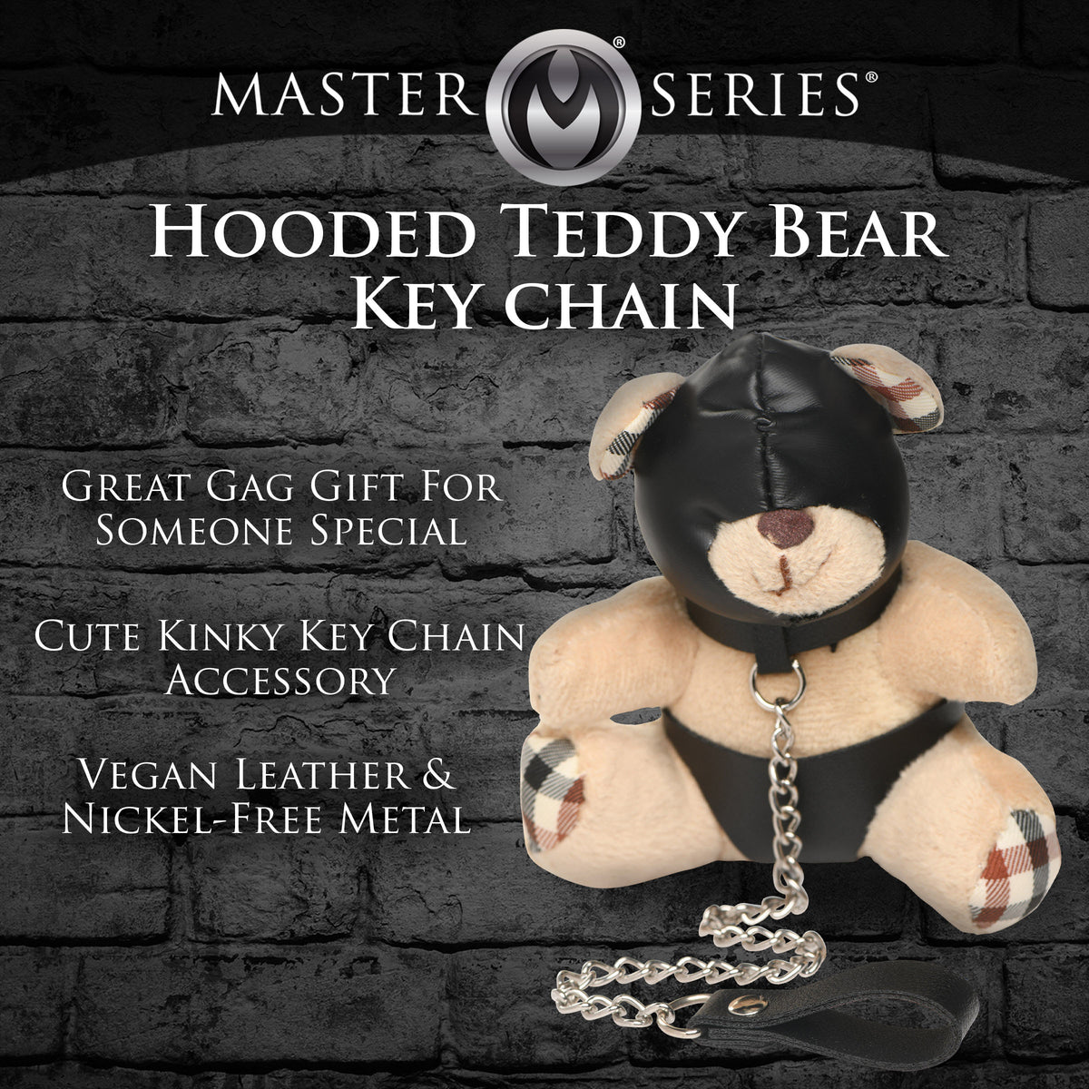 Hooded Teddy Bear Keychain, Metal (view 2)