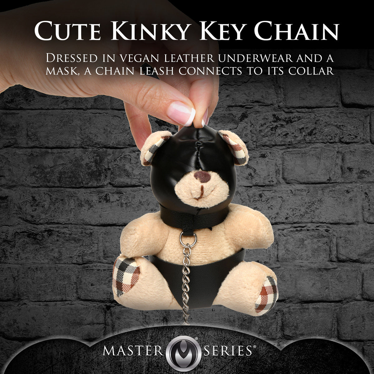 Hooded Teddy Bear Keychain, Metal (view 3)