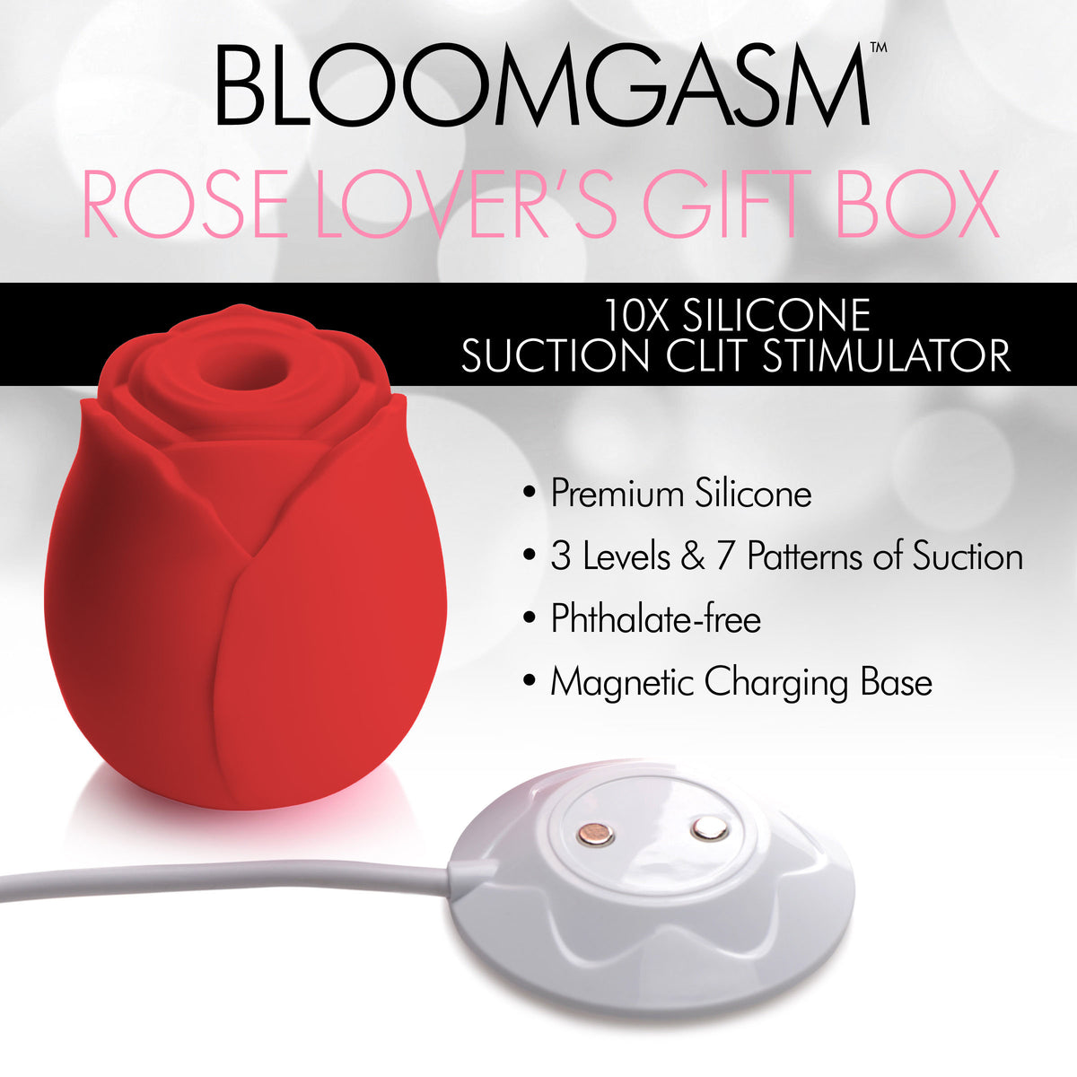 The Rose Lover's Gift Box 10X Clit Suction Rose - Red – clitoral suction toy (view 6)