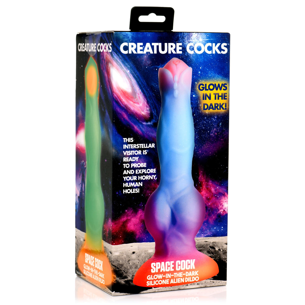 Space Cock Glow-in-the-Dark Silicone Alien Dildo, Silicone (view 6)