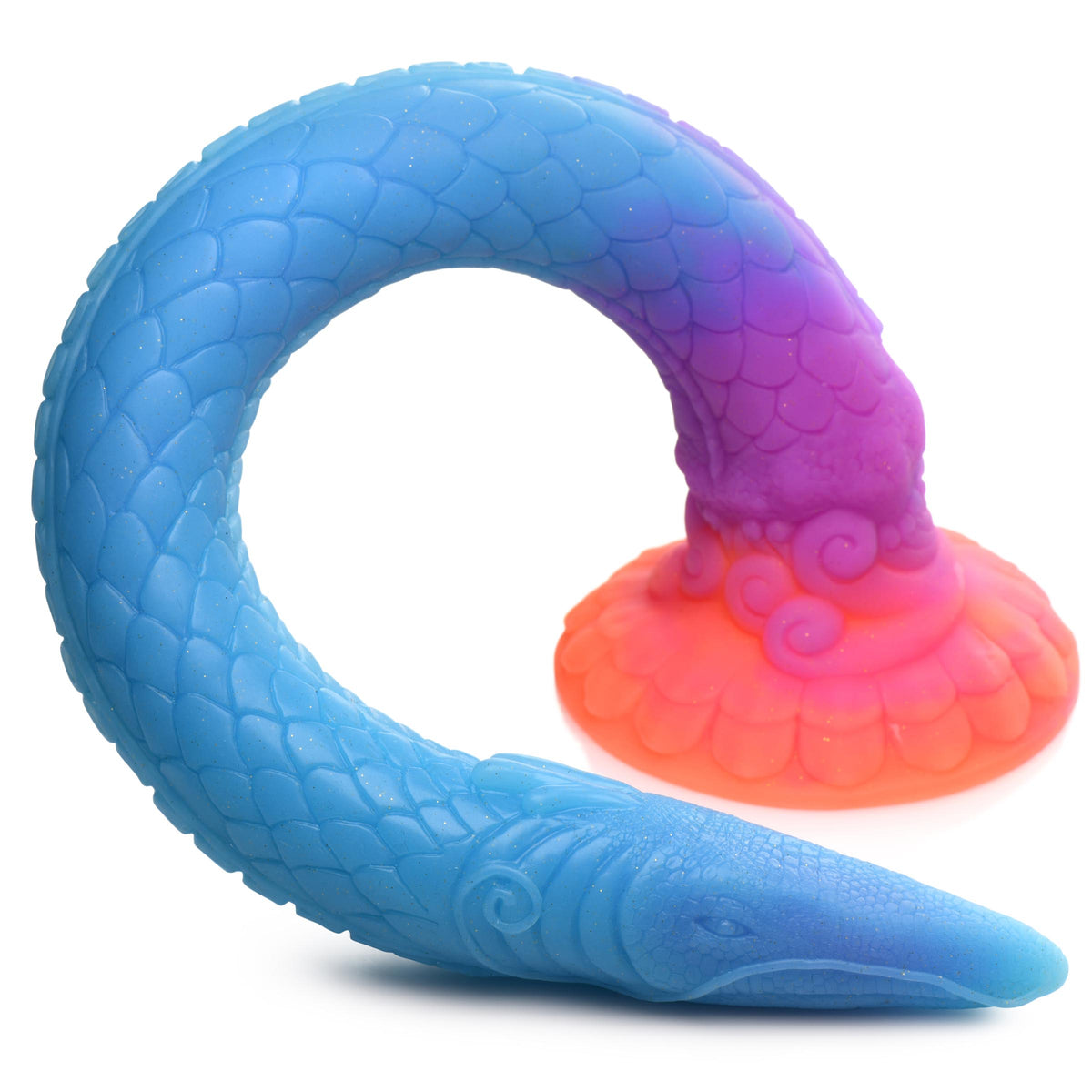 Makara Glow-in-the-Dark Silicone Snake Dildo, Silicone (view 4)
