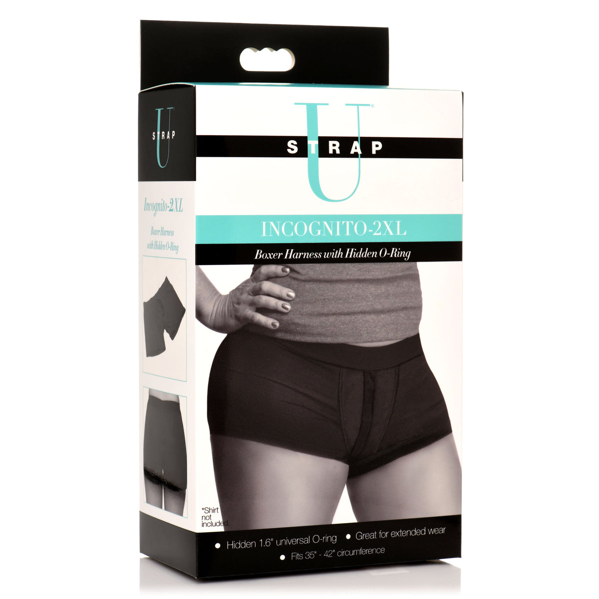 Incognito Boxer Harness with Hidden O-Ring - 2XL – strap-on and harness, rubber (view 6)