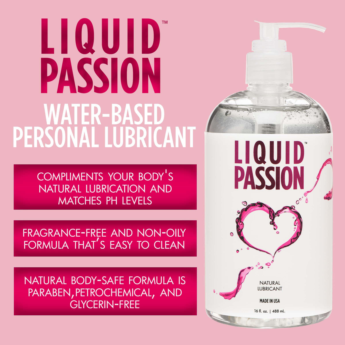 Liquid Passion Natural Lubricant - 16oz (view 2)