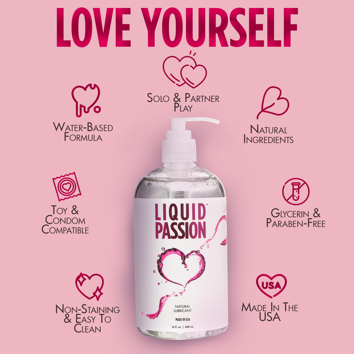 Liquid Passion Natural Lubricant - 16oz (view 6)
