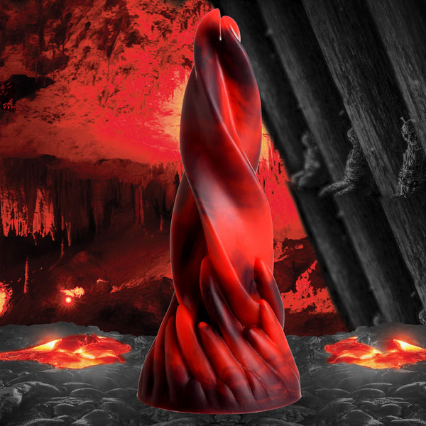 Hell Kiss Twisted Tongues Silicone Dildo – clitoral suction toy, Silicone