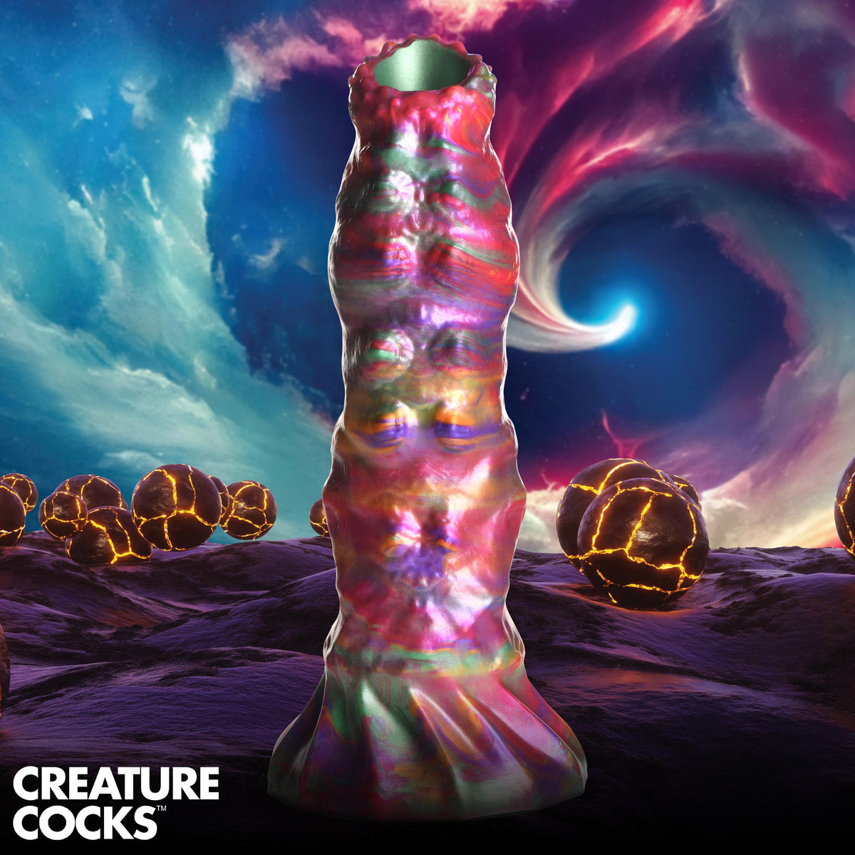 Larva Silicone Ovipositor Dildo with Eggs, Silicone