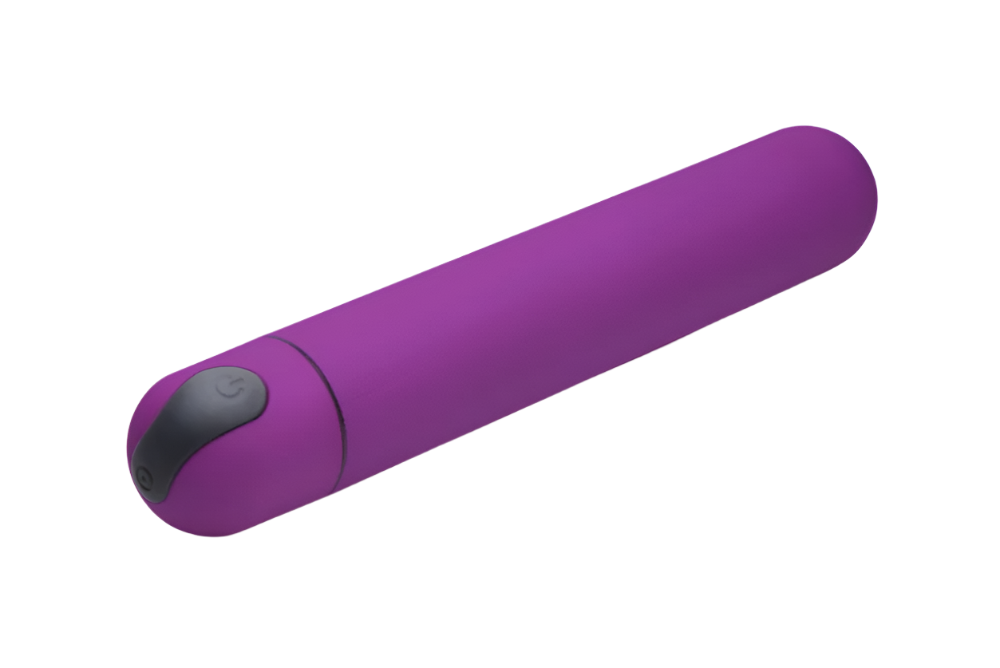 Close-up of Purple Bullet Vibrator highlighting its features