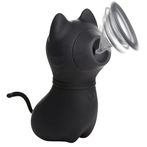 Black Clitoral Suction Vibrators featuring a sleek kitty design