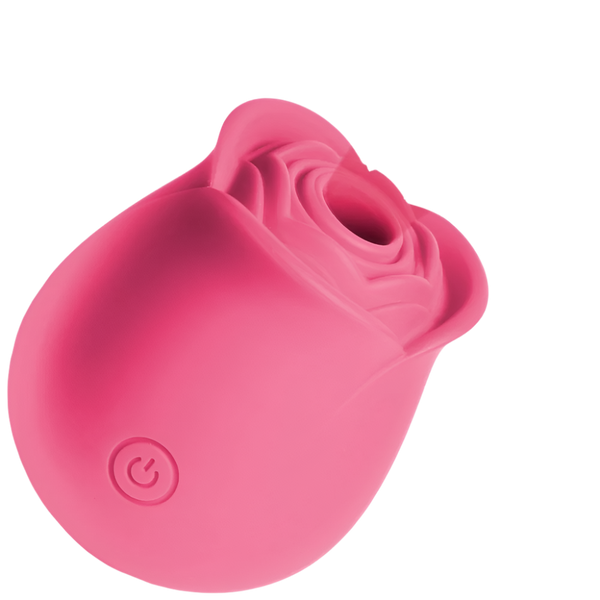 Elegant pink Rose Vibrator designed for clitoral stimulation view