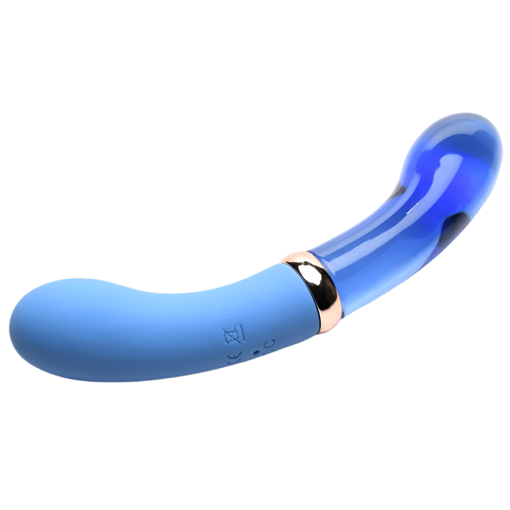 Close-up of Blue G-Spot Vibrator highlighting Smooth Surface