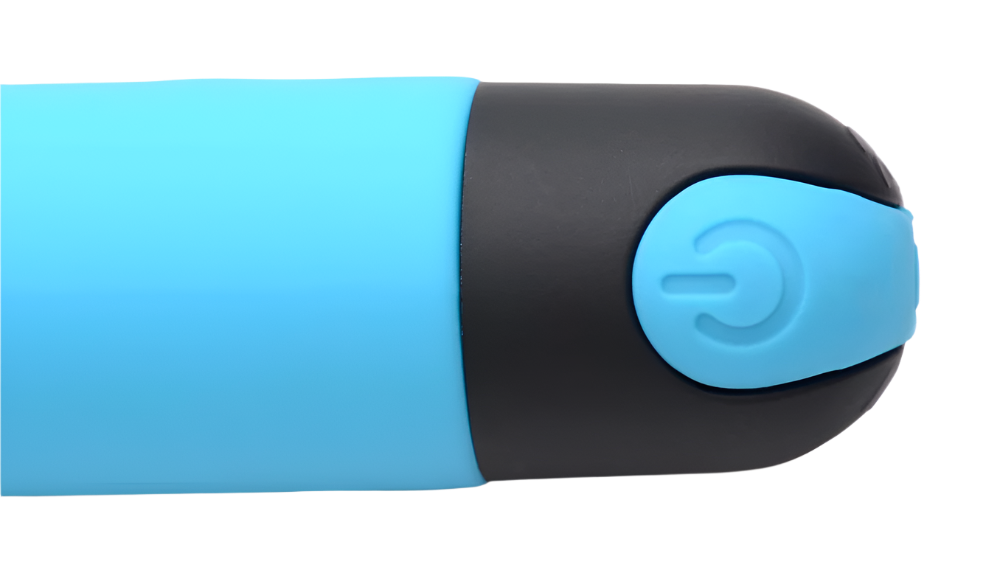 Close-up of Blue G-Spot Vibrator highlighting Textured Surface