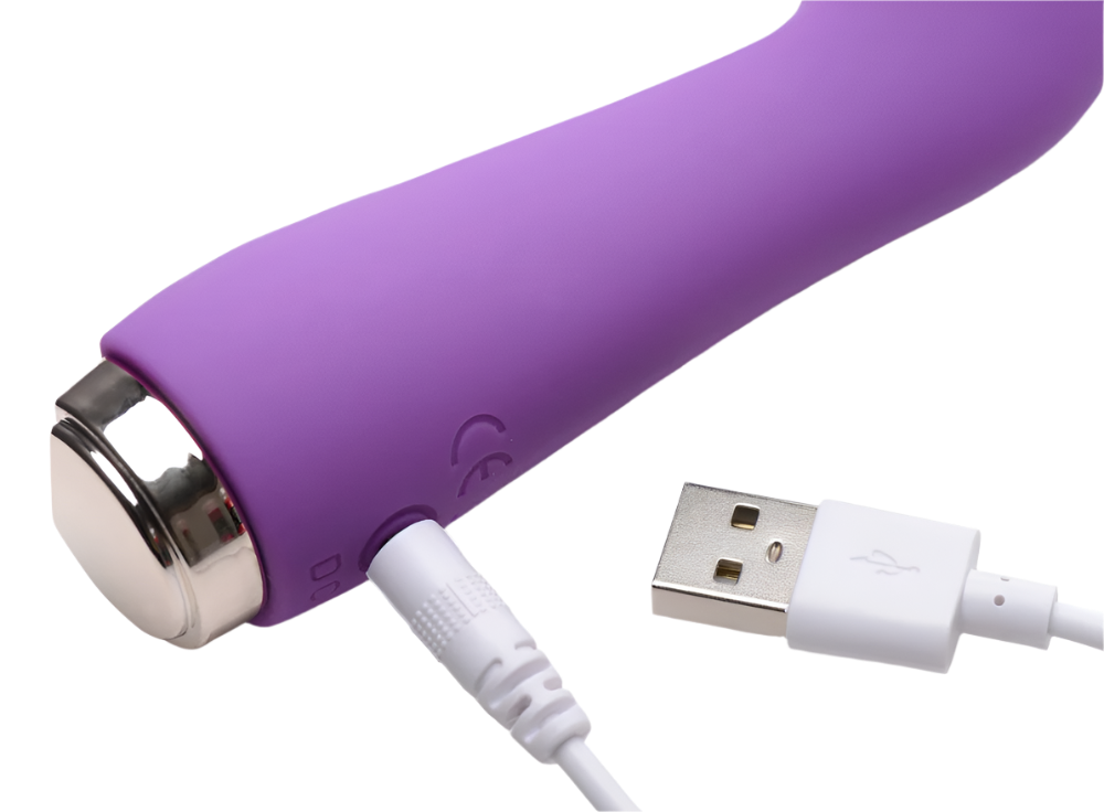 Close-up of Purple G-Spot Vibrator highlighting Textured Surface