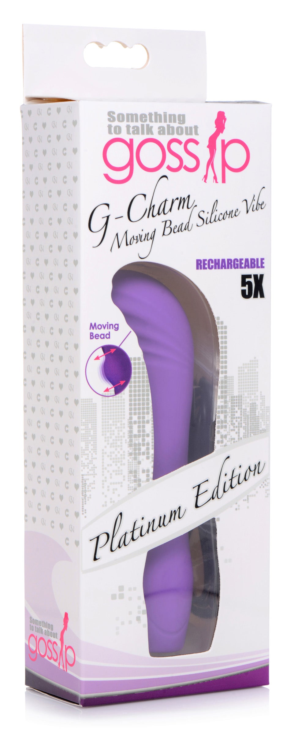 G-Charm Moving Bead Silicone Vibrator, Silicone (view 6)