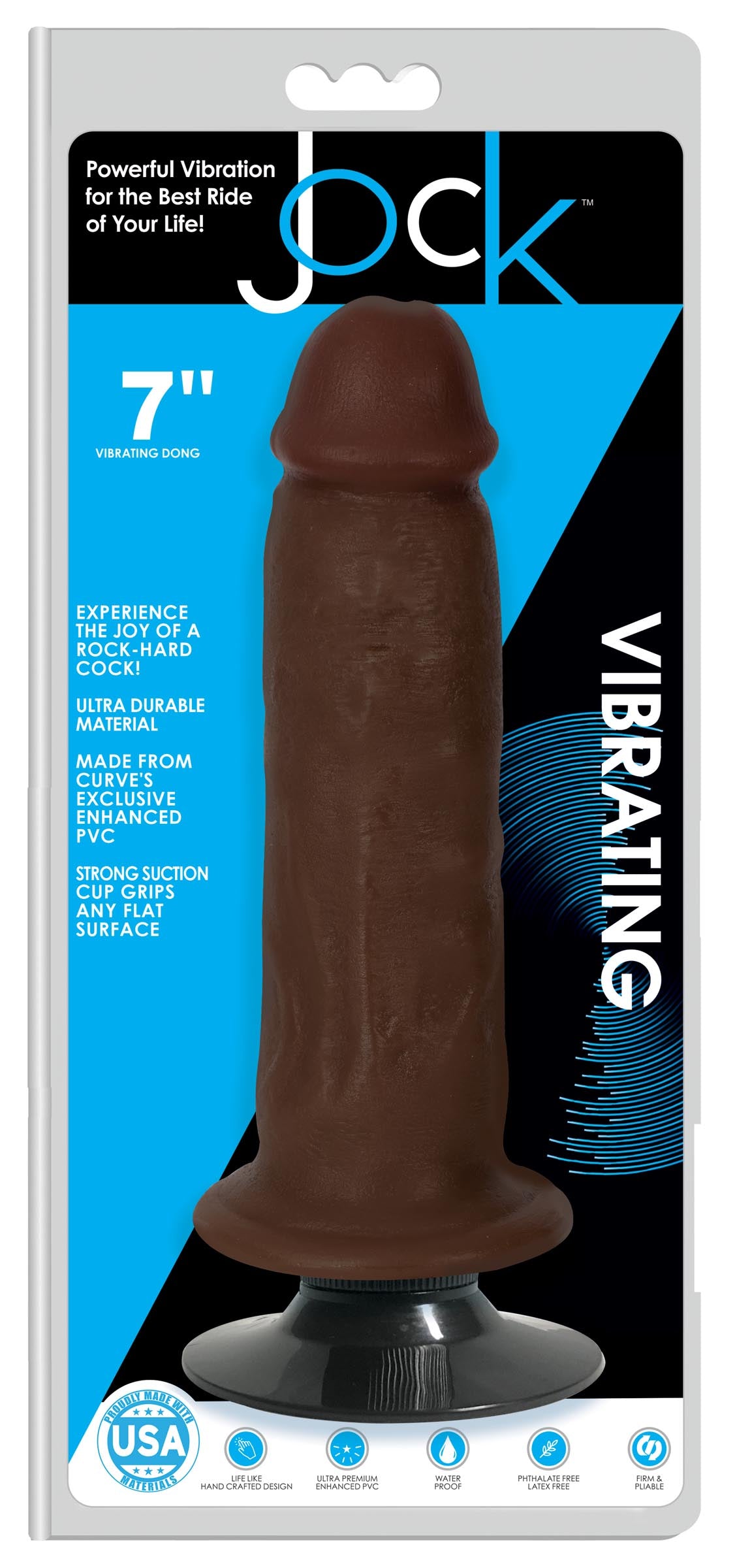 Dark Vibrating Dildo - 7 Inch Realistic Vibrators