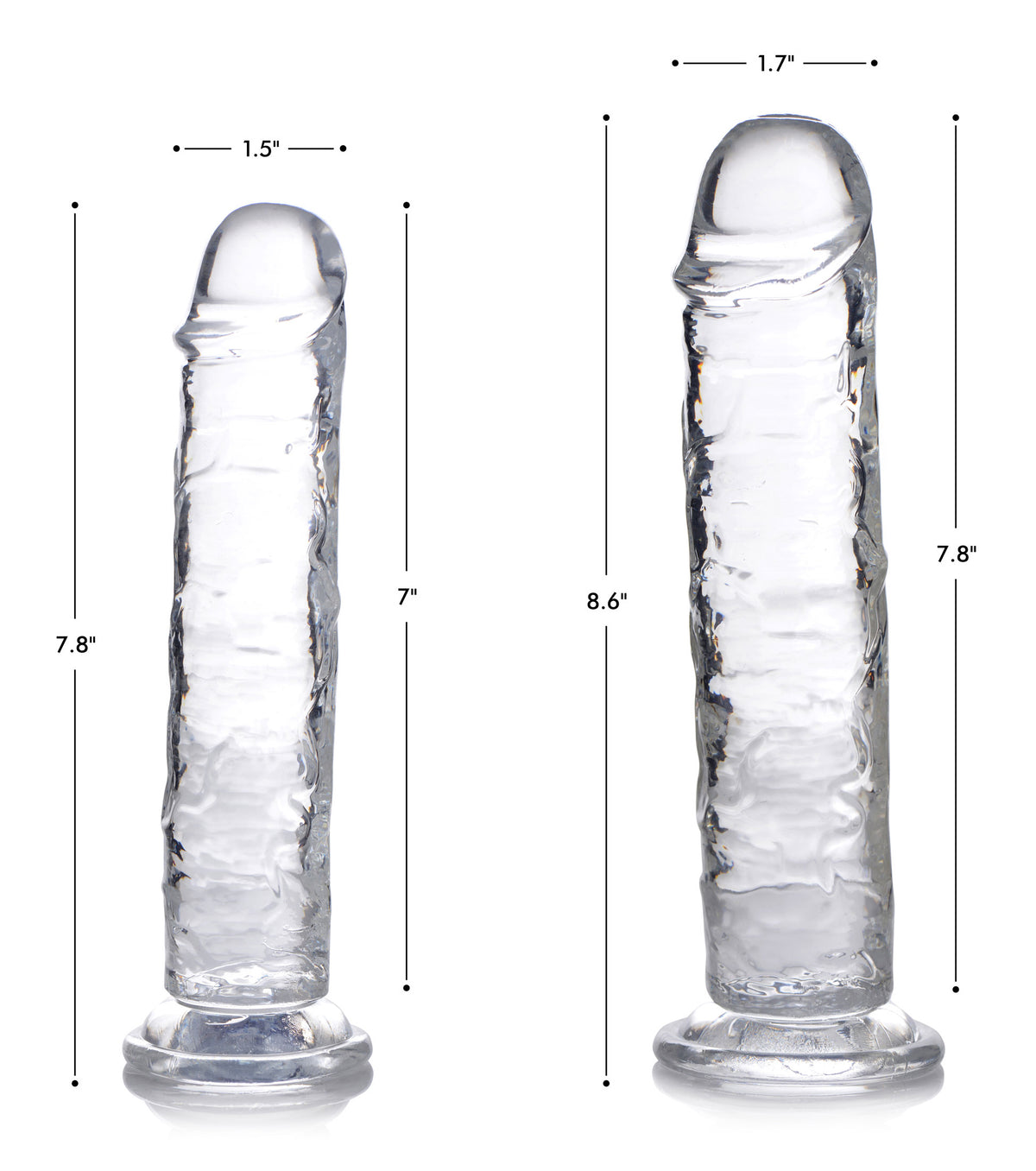 Jock C-Thru Dildo - 7 Inch, TPE (view 2)