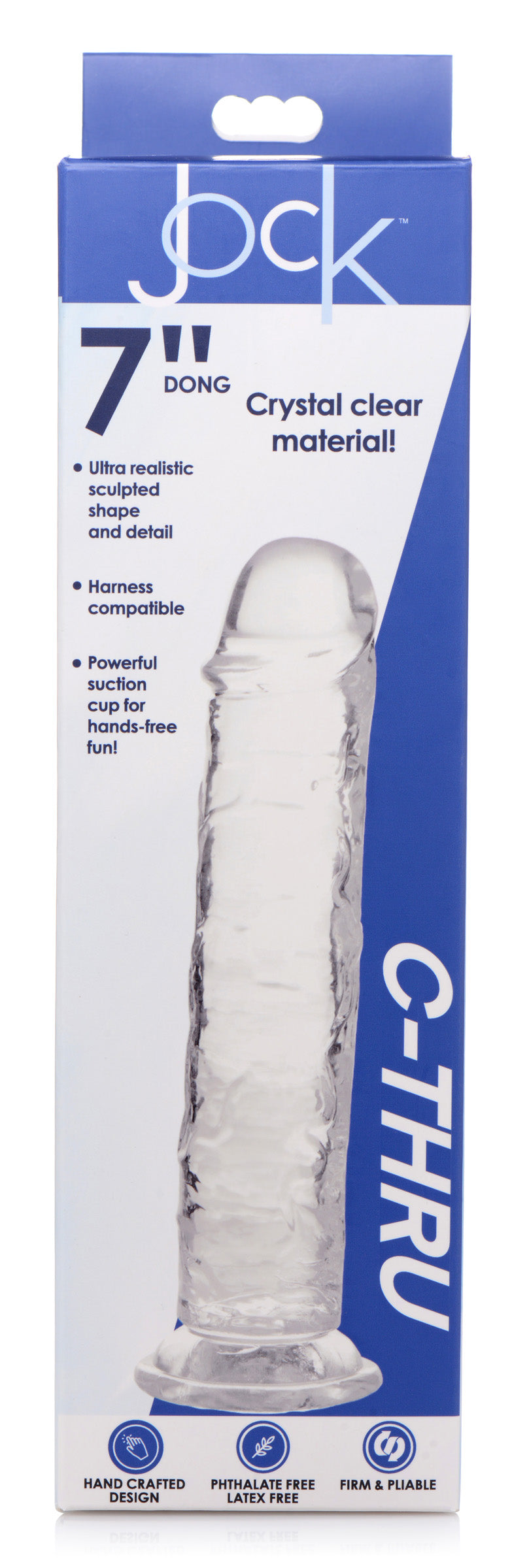 Jock C-Thru Dildo - 7 Inch, TPE (view 3)