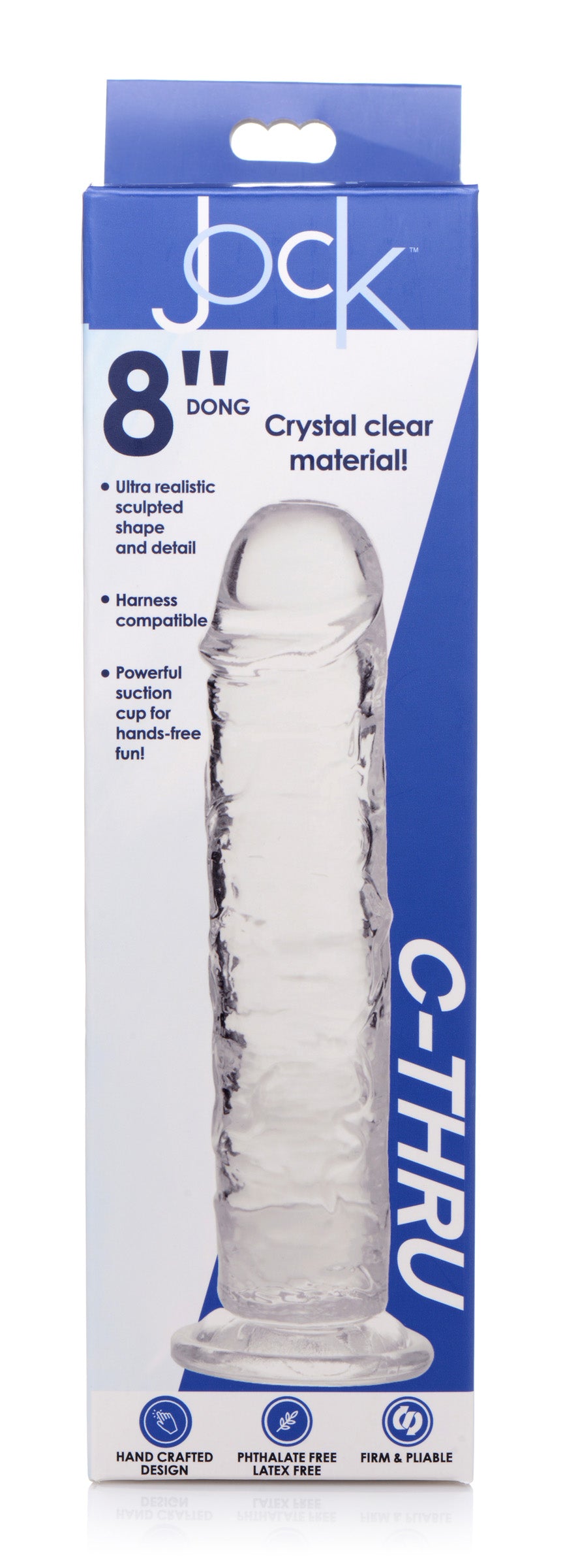 Jock C-Thru Dildo - 8 Inch, TPE (view 3)