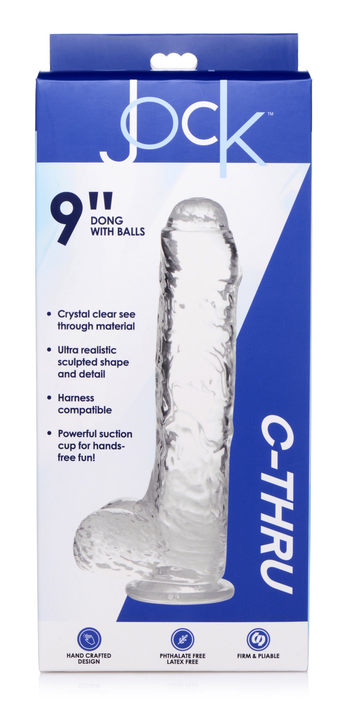 Jock C-Thru Dildo with Balls - 9 Inch, TPE (view 3)