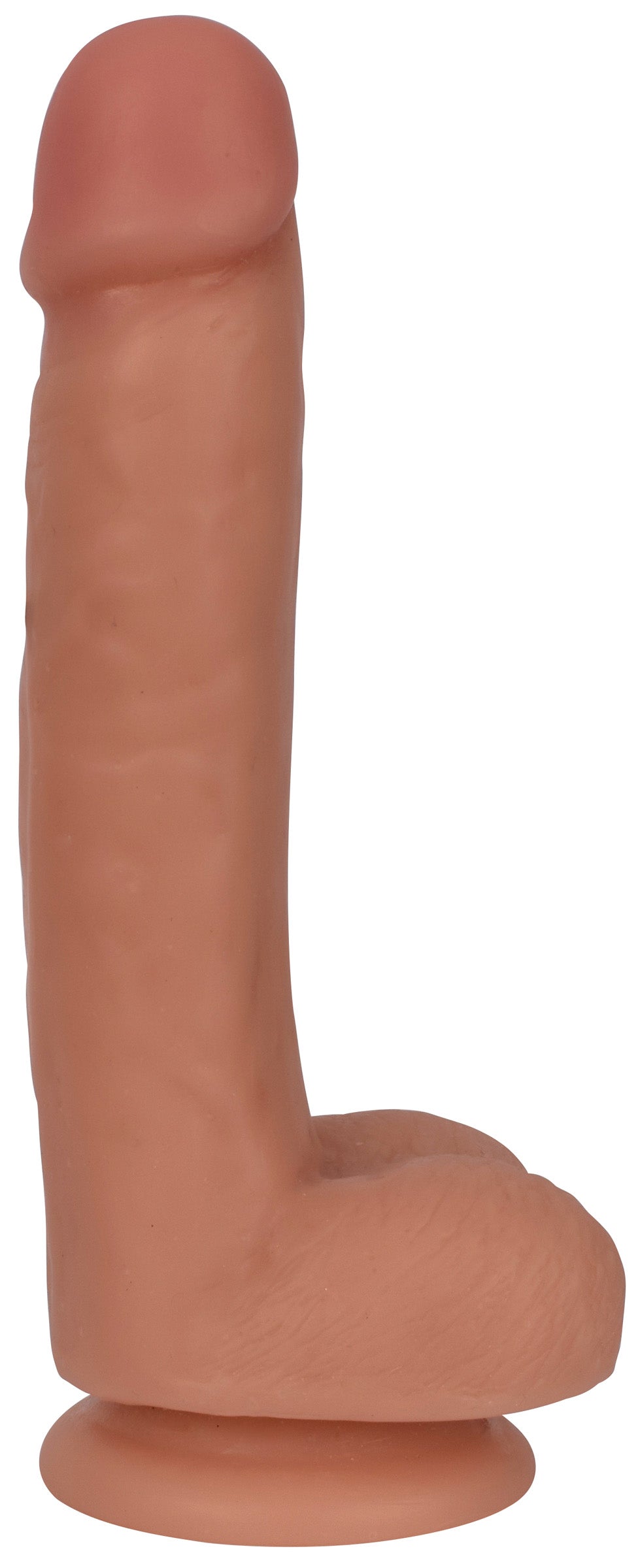 Thinz 7 Inch Slim Dildo with Balls - Light, PVC