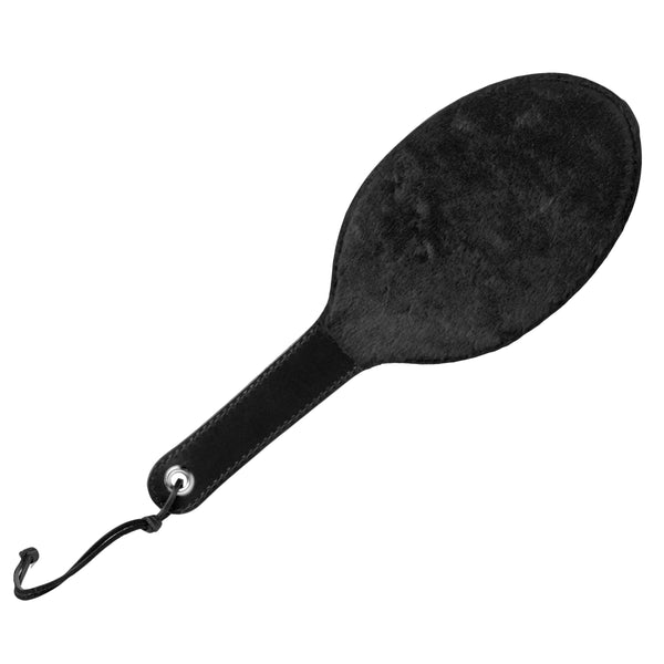 Strict Leather Round Fur Lined Paddle – impact play, Leather