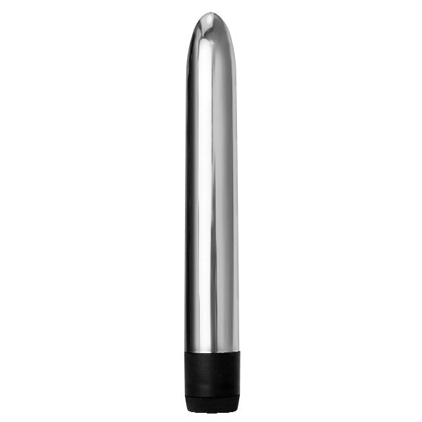 Trinity 7-Inch Slim Silver Vibrator, ABS plastic