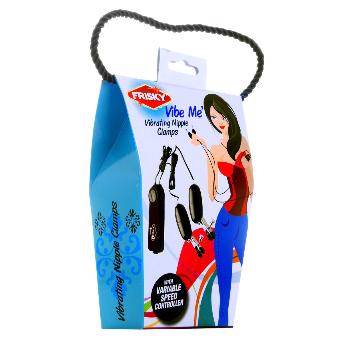 Vibe Me Vibrating Nipple Clamps with Variable Speeds – nipple toy, Metal (view 2)
